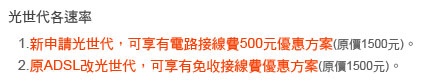 光世代光纖上網裝機費用